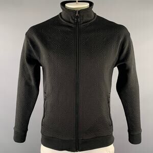 LOUIS VUITTON Size M Black Monogram Polyester Blend Jacket